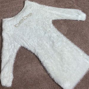 Bebe faux fur long shirt